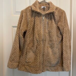 Calvin Klein Tan Teddy Jacket Zip-Up